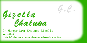 gizella chalupa business card